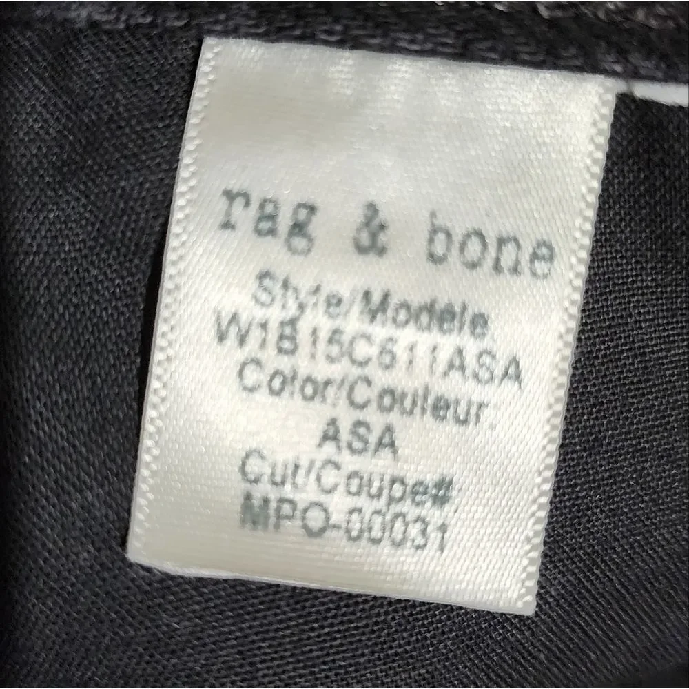 rag&bone Sz. 23 Moss Denim Mini Skirt With Distressed Hem In Asa